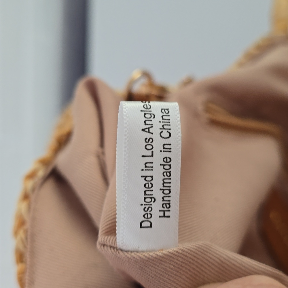 LAGGO Rio Sand Straw Handbag Crossbody Bag Natural - Picture 9 of 10
